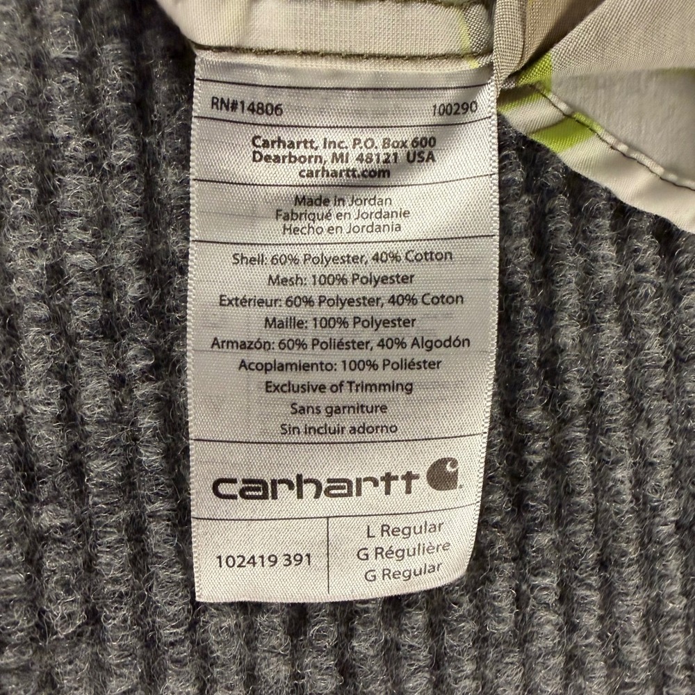 Carhartt Mens Force Relaxed Fit Plaid Short Sleeve Button Down Shirt Tan Green L - Picture 8 of 14